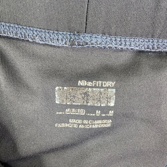 Women's Nike Fit Dry Grey Athletic Capris Leggings Breathable Mesh Size M (8-10) - Picture 5 of 10